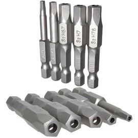 Kigauru 10Pcs Pentagon Head Screwdriver Bits Set S2 Steel Magnetic Pentagonal Drive Bit 1/4 Inch Hex Shank Five-Sided Figure Screw Driver Drill Bit 2 Inch Length Electric Hand Screwdrivers Tool