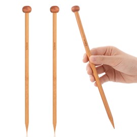 2pcs 5mm Bamboo Knitting Needles 10-Inch Long Wooden Knitting Needles Knitting for Beginners Sock,Scarf,Handmade DIY Knitting & Crochet Supplies