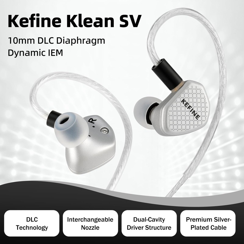HiFiGo Kefine Klean SV in Ear Monitor,10mm DLC Diaphragm Dynamic