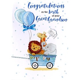 Just To Say New Baby Great-Grandson Greeting Card Second Nature Cards