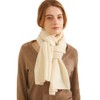 Prettystern Yak Wool and Lamb Wool Airy Knitted Scarf Winter