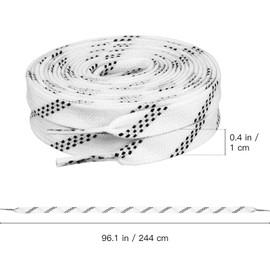 Yadiana 2 Pairs Waxed Hockey Skate Lace for Hockey Roller Skates Figure Skates and so on Multi-Size and Multi-Color Available. (White 96'')