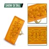 LQI 5pcs Rectangle Cab Light 6 LED Amber Top Roof