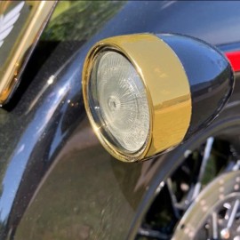 Custom Dynamics LIMITED EDITION Gold Bullet Bezel Turn Signal Lenses