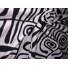 Rayon Twill White and Black Abstract Printed Fabric 58" Wide