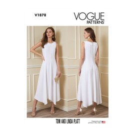 Vogue Misses' Petite Fitted Dress Sewing Pattern Kit, Design Code V1878, Sizes 14-16-18-20-22