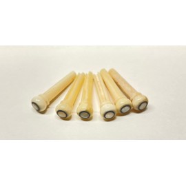 6 Martin Guitar Bridge Pins Real Bone Pins Abalon Inlays