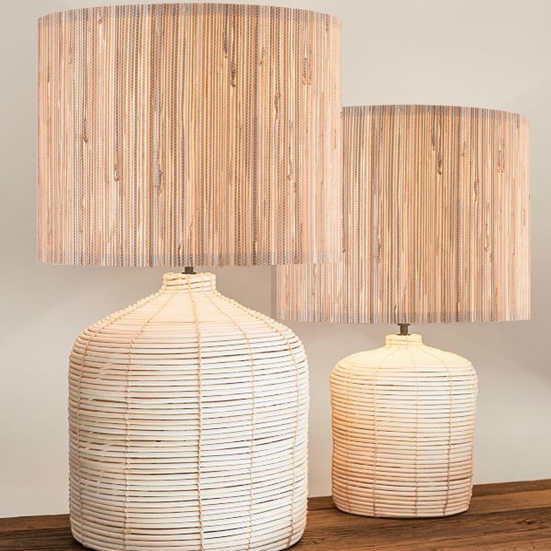 GOSO 13" Straw Boho Lamp Shade for Table Lamps Floor