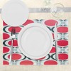 Lunarable Modern Place Mats Set of 4, Pattern with Red
