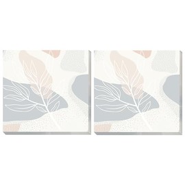 ALIVIM 2 Pack Sticky Notes 3x3 Inches, Bright Cute Strong Sticking Power, Easy to Post for Home, Office, 80sheets/Pads, Leaves Abstract Decorative