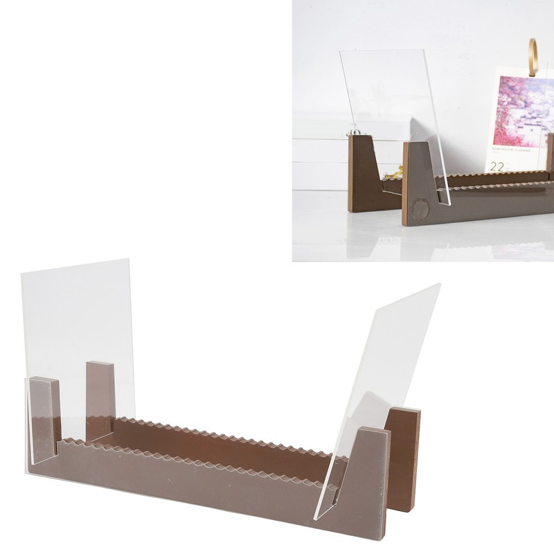 Vinyl Record Storage Holder Wooden Acrylic Multifunctional Retro Vinyl Record