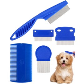 CULEB 5 Stück Läusekamm,Läuse Kamm Set,Metall Zähne Läusekamm,Plastik Doppelseitig Nissenkamm,Entfernt Effektiv Läuse und Nissen,für Pflegen und Entfernen von Schuppen Oder LäusenLäuse