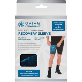 Gaiam Cold & Hot Compression Recovery Sleeve, Large