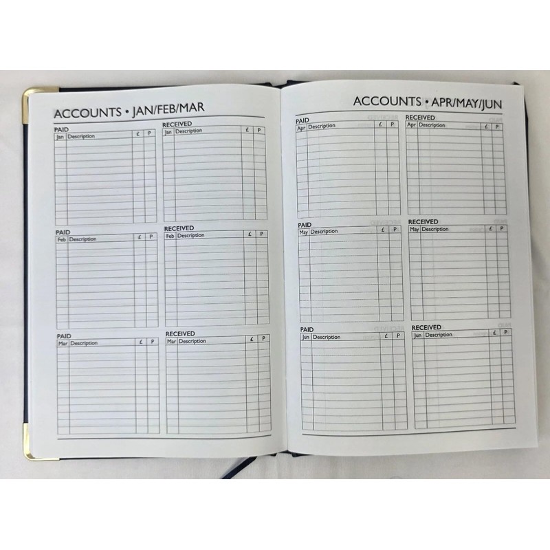 2024 Tagebuch, A5, 1 Tag pro Seite, Rosa, Lila oder