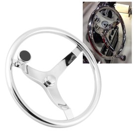 Steering Wheel Replacement, Boat Steering Wheel 13-1/2 Inch 25 Degree 316 Stainless Steel for Boat Accessories