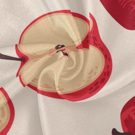 YETTASBIN Summer Apples Outdoor Tablecloth 60 Inch Waterproof Stain Wrinkle Resistant Washable Round Table Cover with Umbrella Hole and Zipper for Patio BBQ Backyard Holiday Party Decor