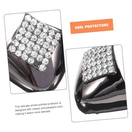 BESTYASH 1 Pair High Heels Toe Cover Shoes Too Cowboy Boot Toe Caps Shoe Tip Toe Guards for Boots Heel Protectors Red Bottom Protectors Heel Cushion Inserts Shoe Heel Repair Wedge Alloy