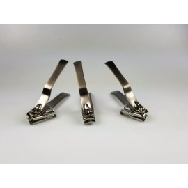 HAUS OF STEEL 3 PIECE MEDIUM SIZE STAINLESS STEEL ROTATING NAIL CLIPPER SET