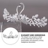 Swan Crown Headpiece Wedding Bridal Crystal Tiara Alloy Diamond Pearl