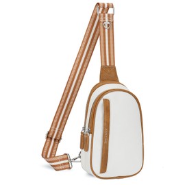 TANTIUE Small Sling Bag for Women,Vegan Leather Crossbody Fanny Packs Cell Phone Purse Chest Bag with Adjustable Strap