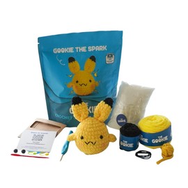 THE GOOKIE Amigurumi Crochet Kit for Beginners – DIY Crochet Kit with Yarn, Hook, Eyes & Stuffing – Easy Starter Set with Video Tutorials – Cute Plush Toy Craft Gift for Kids, Teens & Adults (Spark)