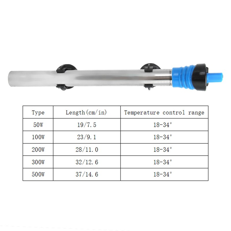 Stainless Steel Heater Heating Rod with Suction Cup for Aquarium