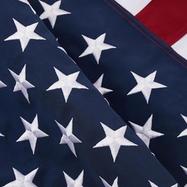 FLAGPARK American Flag 10x15 Ft Outdoor,Tough Spun Polyester US Flags for Outside 10x15,Tearproof Heavy Duty for High Wind,with Embroidered Star and Sewn Strips,All Weather