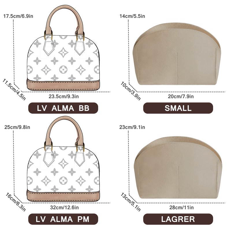 Soyizom Handbag organiser bag in bag for Alma BB PM.,