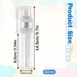 KALIONE 60ml Powder Spray Bottle, DRY Powder Spray Bottle, Reusable Detachable Travel Spray Bottle, Barber Accessories for Hair Fiber Barber Shop Home Beauty Multi-Purpose
