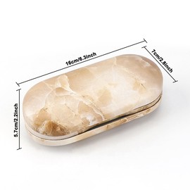Muf 2 in 1 Contact Lens Case and Glasses Case,Double Sided Dual Use Design,Leak Proof & Portable,Tweezer and Contact Lens Solution Bottle Included for Travel Kit(Red Marble)