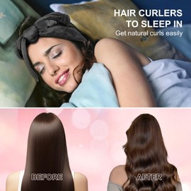 Yamlnke Heatless Hair Curling Headband, Soft Ribbon Wrap for Long Hair, Overnight Styling