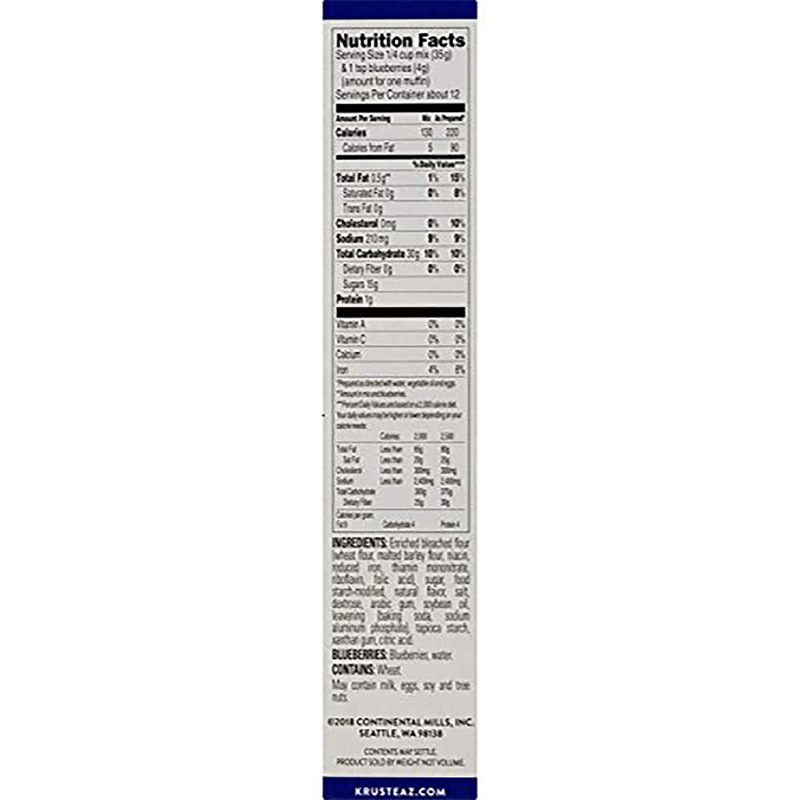 Krusteaz Wild Blueberry Muffin Mix, 17.1 OZ (Pack of 3)