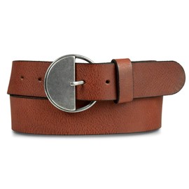 Lucky Brand Women's Leather Bold Fashion Statement Belts, Statement Buckle - Tan, M (28-30")