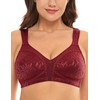Wingslove Women's Full Coverage Non Padded Comfort Minimizer Wire-Free Bra