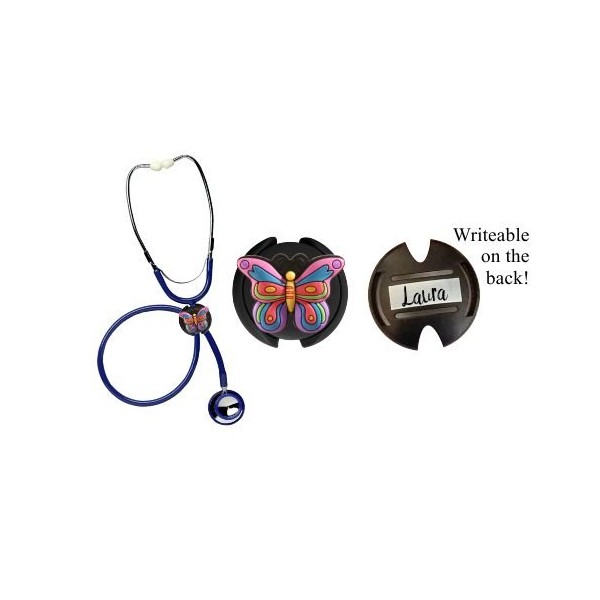 Smart Charms 3D Soft Rubber Stethoscope ID Tag (Butterfly)