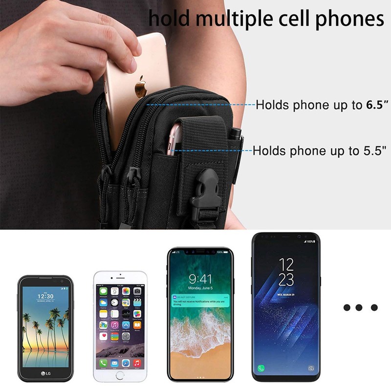 2 Pack Tactical EDC Pouch, Small Utility Pouches molle Phone