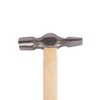 1x 2cm Carbon Steel Cross Pein Hammer with Wooden Handle
