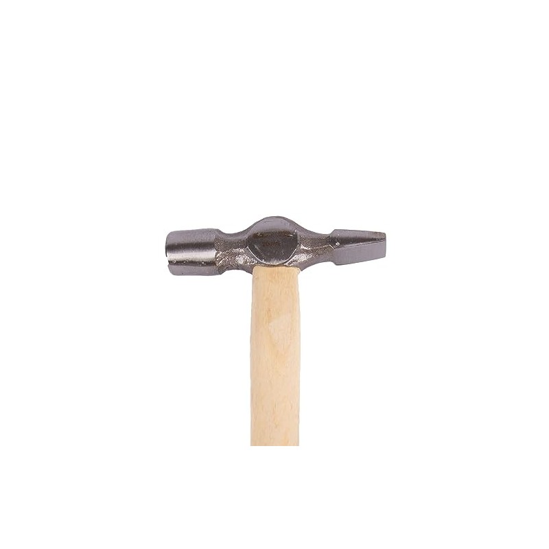1x 2cm Carbon Steel Cross Pein Hammer with Wooden Handle