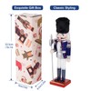 COMBIUBIU 30CM Wooden Nutcracker Christmas Decorations,Wooden Nutcracker Figures,Festive Collectible Nutcracker