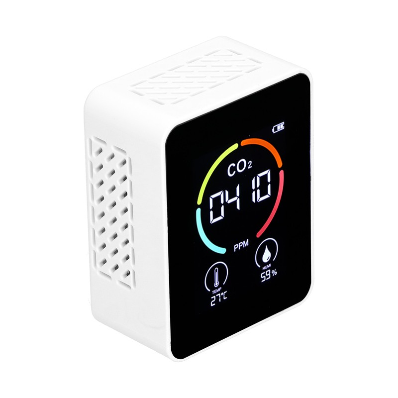 Carbon Dioxide Detector Semiconductor USB Charging LCD Temperature Humidity Detection