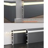 DGLILUAN 3.3ft/1m LED Aluminum Grey Skirting Baseboards, LED Strip Light