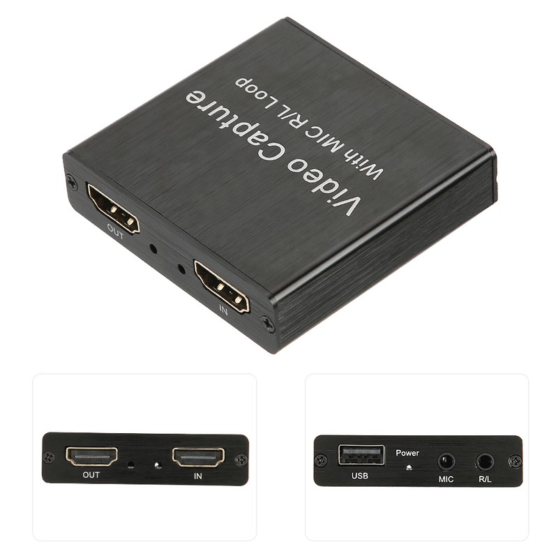 Video Capture Card USB2.0 HDMI Loop‑Out Support 4K Electronic Equipment