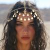 Reaky Gold Sequin Head Chain Snake Hair Chain Egyptian Headpiece