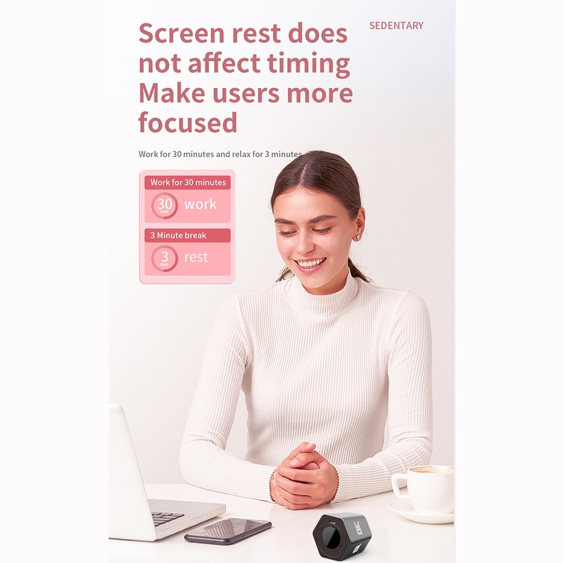 Portable Cube Timer Gravity Sensor Rotating Timer Count Up/Down Function