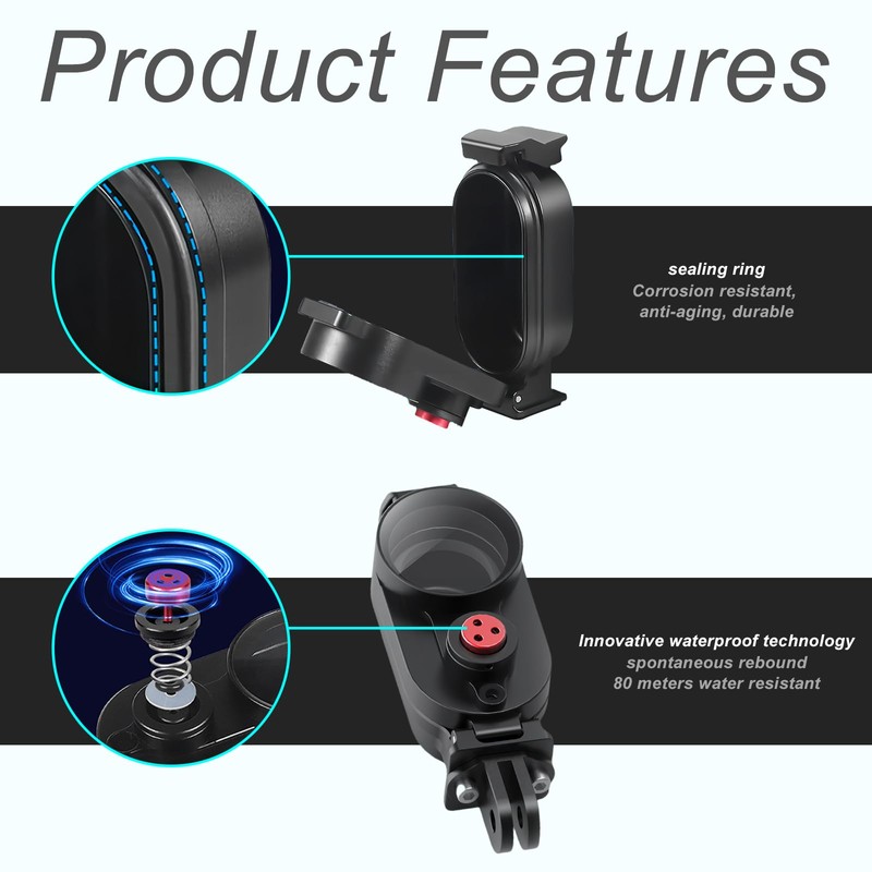 Aluminum Alloy Waterproof Housing Case for Insta360 GO 3S, Go