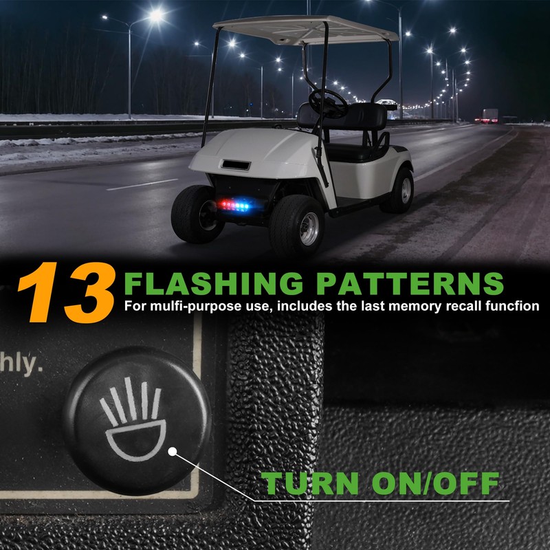 10L0L Golf Cart LED Strobe Light -Universal Emergency Strobe Light