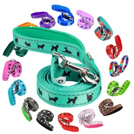EcoBark Dog Leash - Soft & Reflective Comfort Training Leashes with Padded Handle - Strong Durable Heavy Duty - Training and Pulling for Small, Medium or Large Dogs (Turquoise)