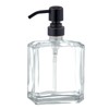 Kmeino Square Clear Glass Dish Soap Dispenser Oil Rubbed Bronze