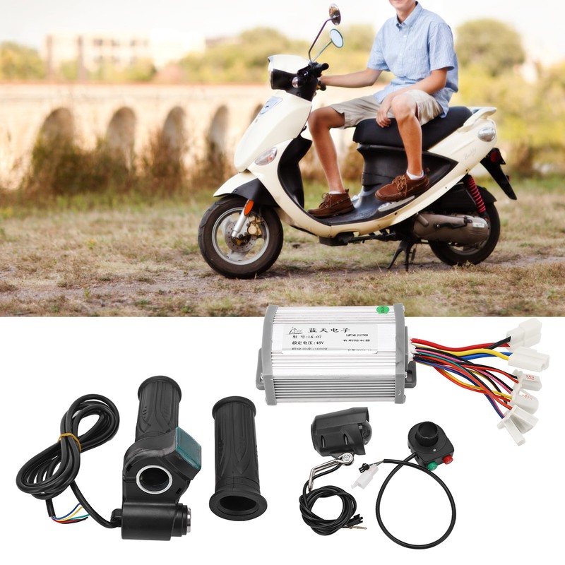 48V 1000W Brushed Motor Controller with Twist Throttle Handle Keys