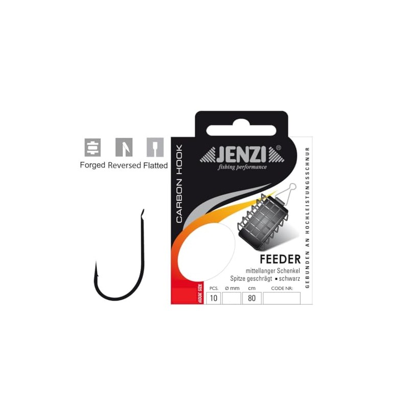 Set: 2 Packs of Jenzi Method Feeder Tied Feeder Hooks